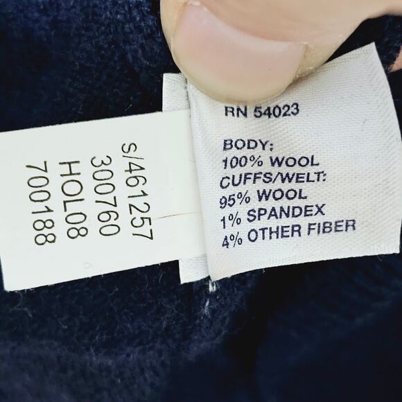 Gap Italian Merino Wool Sweater Women's Size M Navy Casual Preppy Old Money - Picture 6 of 6